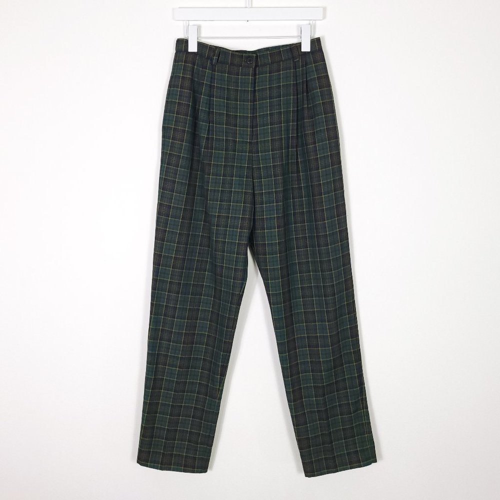 Vintage Made in USA Dark Academia Plaid Trouser Pants